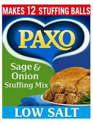 Paxo Sage & Onion Low Salt 170g